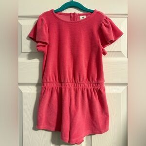 Girl’s Tucker + Tate Pink Terry Cloth Romper